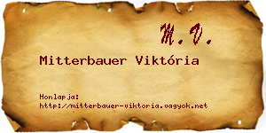 Mitterbauer Viktória névjegykártya